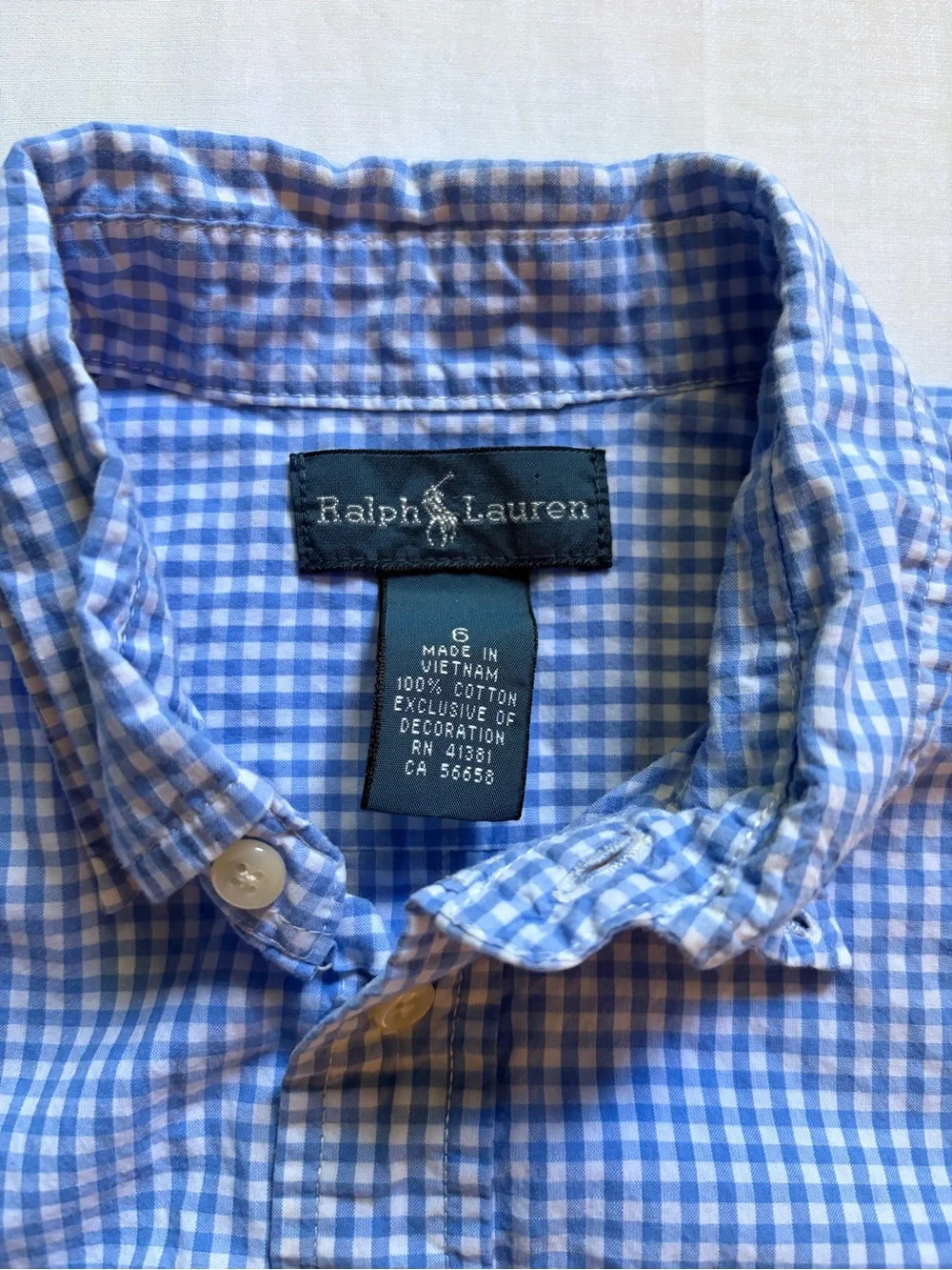 Ralph Lauren Polo Red and Blue button up (set of 2 total). Boys size 6